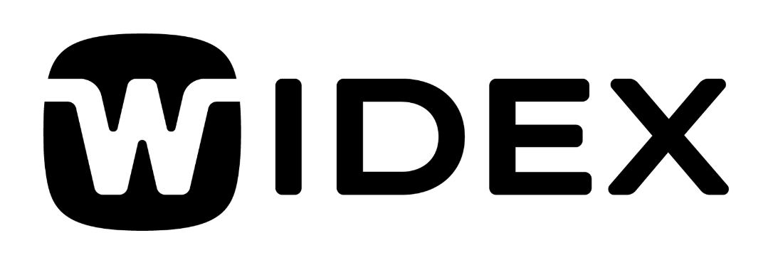 Widex logo and link to website